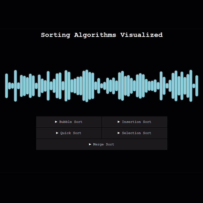 sorting algorithms visualized